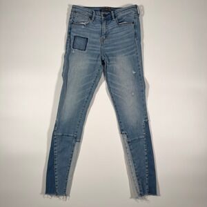 Abercrombie & Fitch Women's High Rise Super‎ Skinny Jeans Patchwork Size 26
